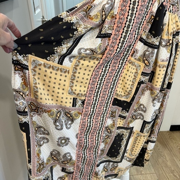 Matilda Jane Multi Pattern Patchwork Summer Empire Waist Maxi Dress with Pockets - Picture 7 of 15